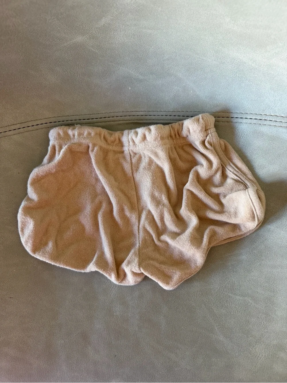 Rylee + Cru Terry Drawstring Athletic Shorts in Peach